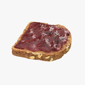 3D model Bread with Jam