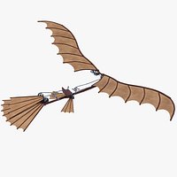 Rigged Da Vinci Inspired Flying Machine