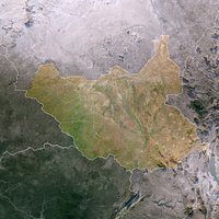 South Sudan Map - 26K Realistic Satellite Terrain - Elevation