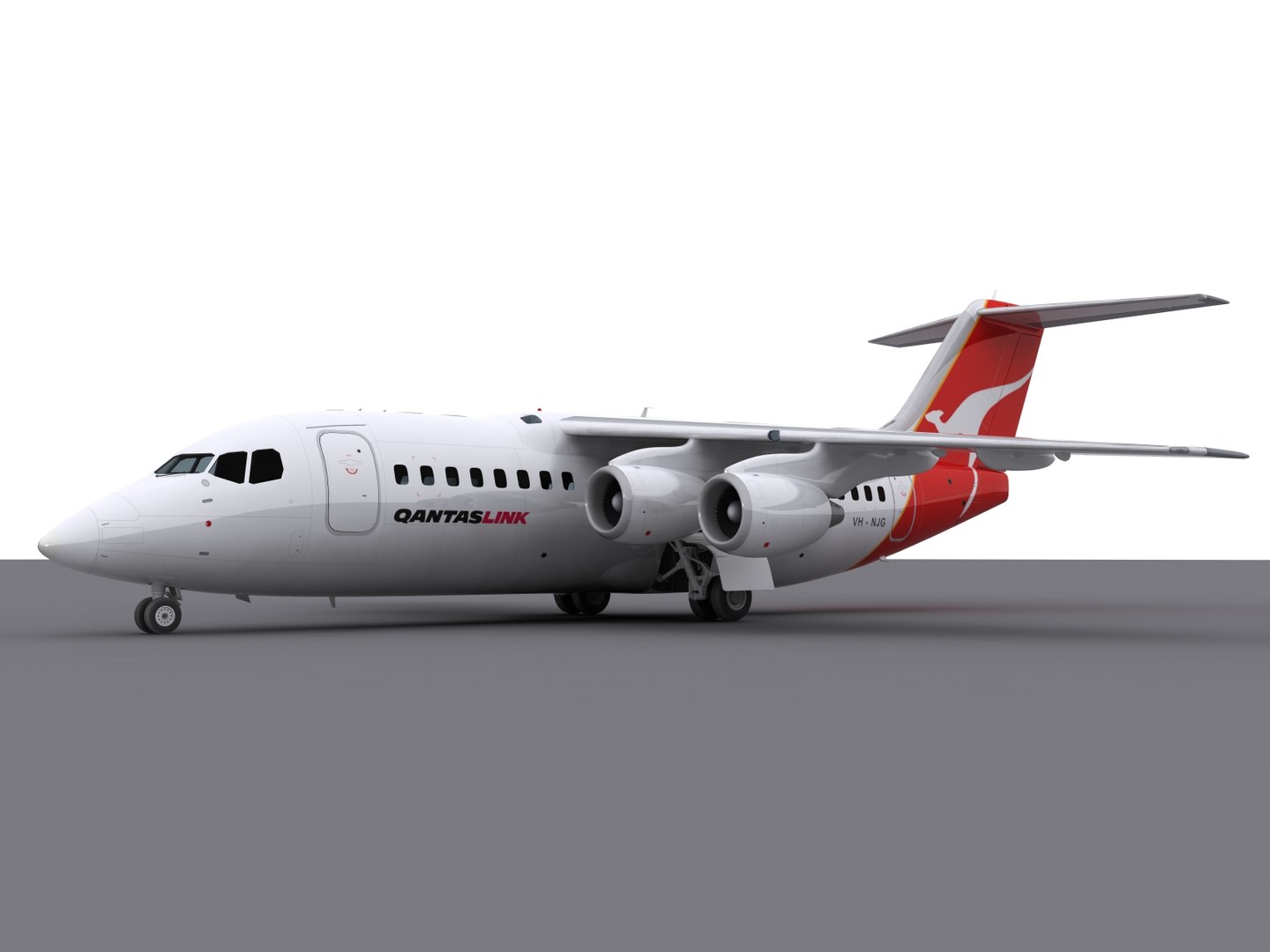 3d Model Bae 146-200 Avro Rj85