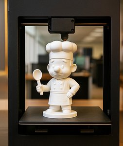 Cartoon Chef Figurine 3D print model