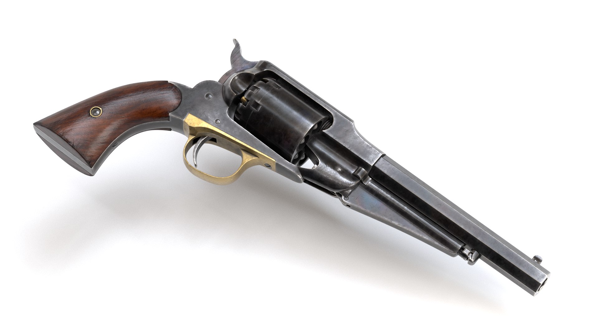 Remington New Model Army Revolver 3D TurboSquid 2007808