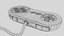 3D SNES Super Nintendo Entertainment System model