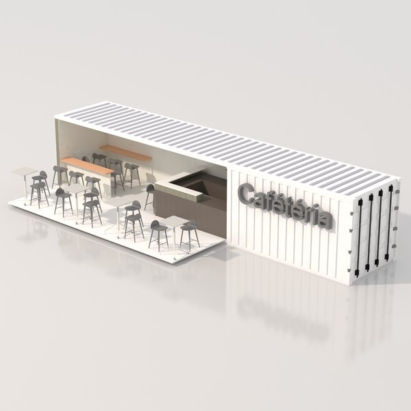 3D container beach cafeteria model - TurboSquid 1415789