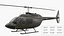 Bell 206 JetRanger Helicopter Italian Army Green Rigged 3D model