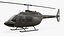 Bell 206 JetRanger Helicopter Italian Army Green Rigged 3D model