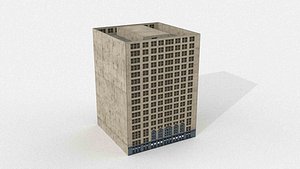 Low-poly Art Deco Office Building