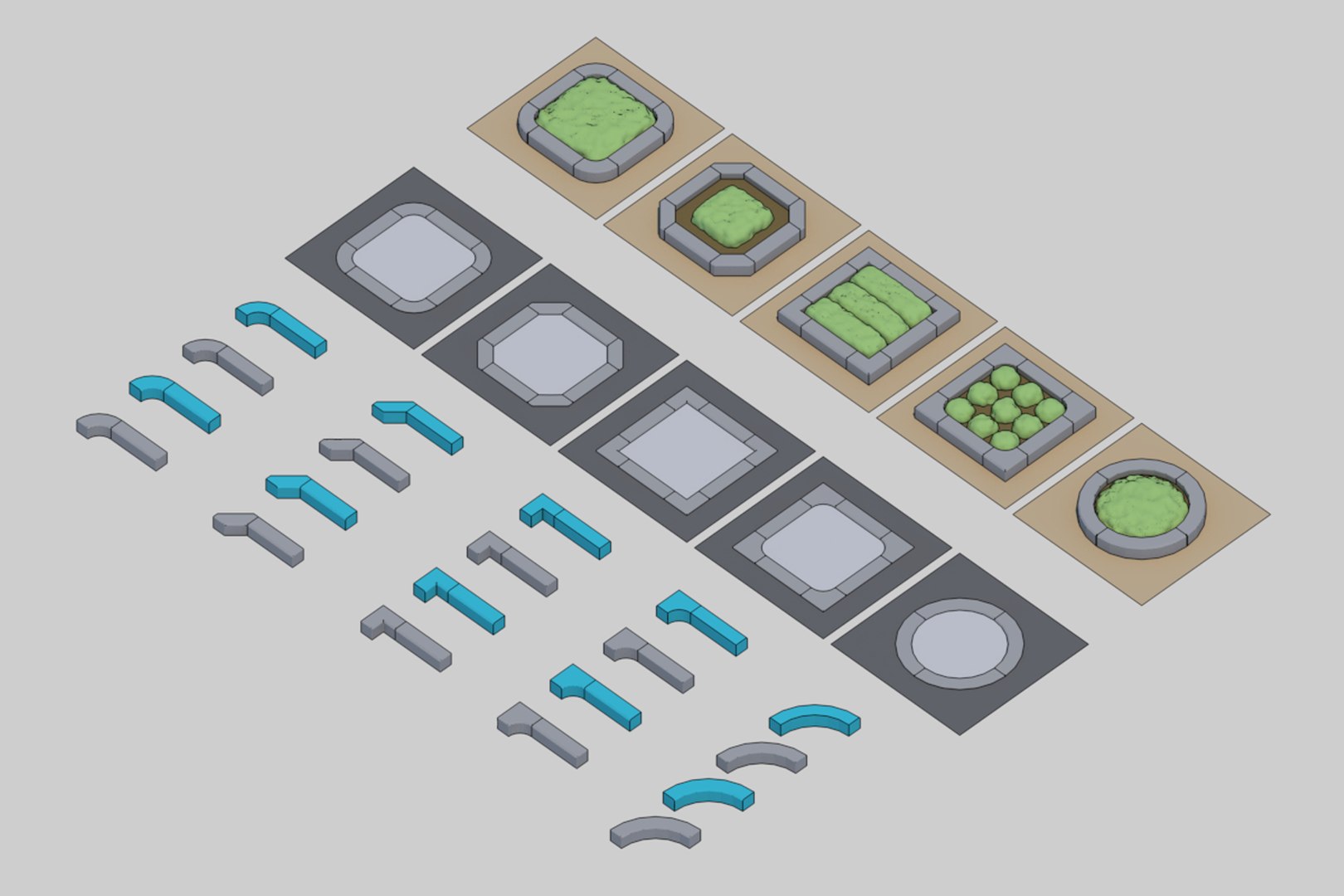 Property Boundary Block-Planting Mass Block 3D Model - TurboSquid 2128119