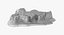3D model sandstone butte 15