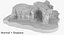 3D model sandstone butte 15