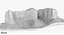 3D model sandstone butte 15