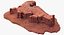 3D model sandstone butte 15