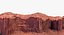 3D model sandstone butte 15