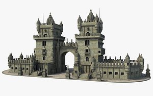 Tower Castle Gate 3D