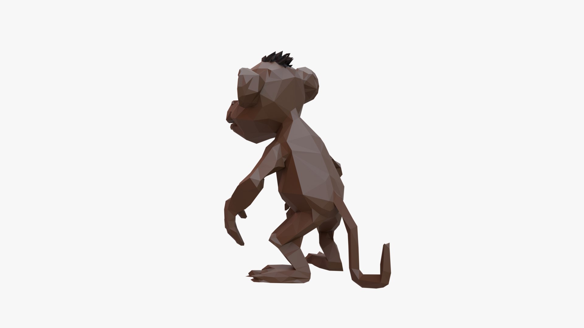 Monkey Low Poly - TurboSquid 2429394