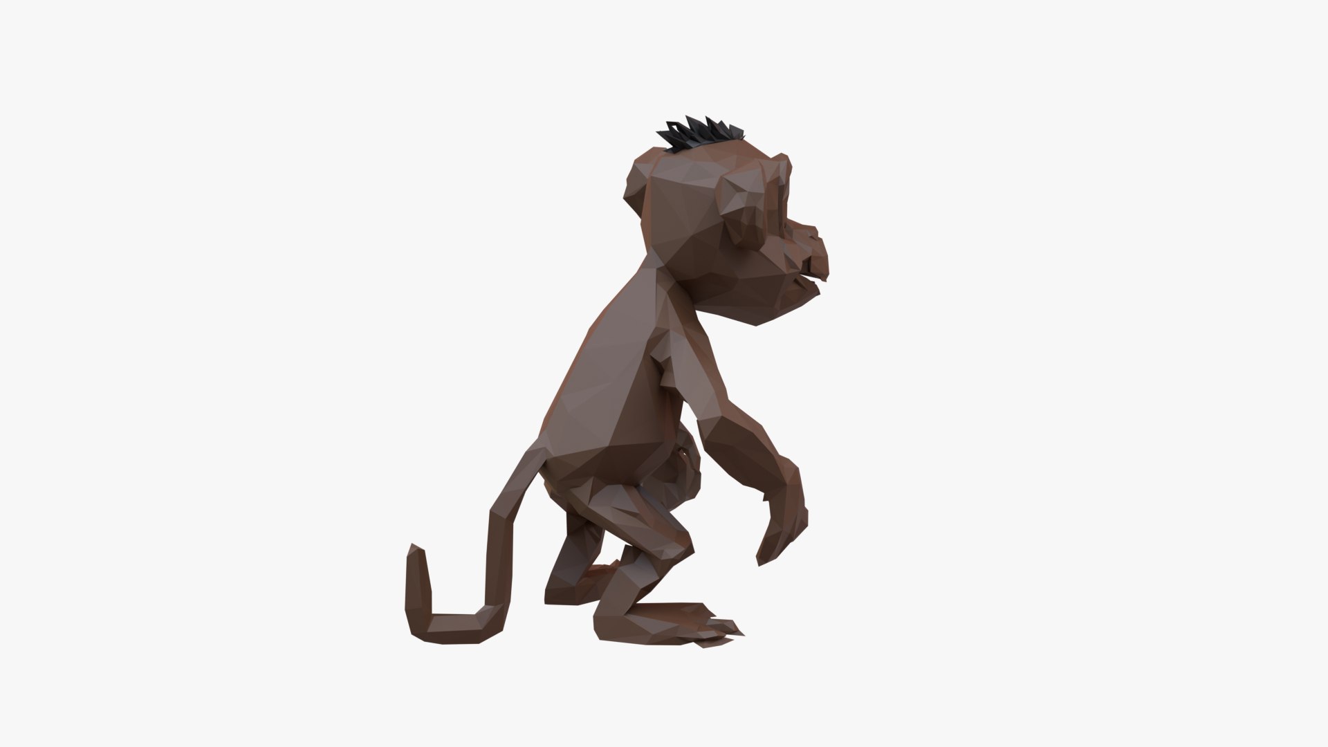 Monkey Low Poly - TurboSquid 2429394