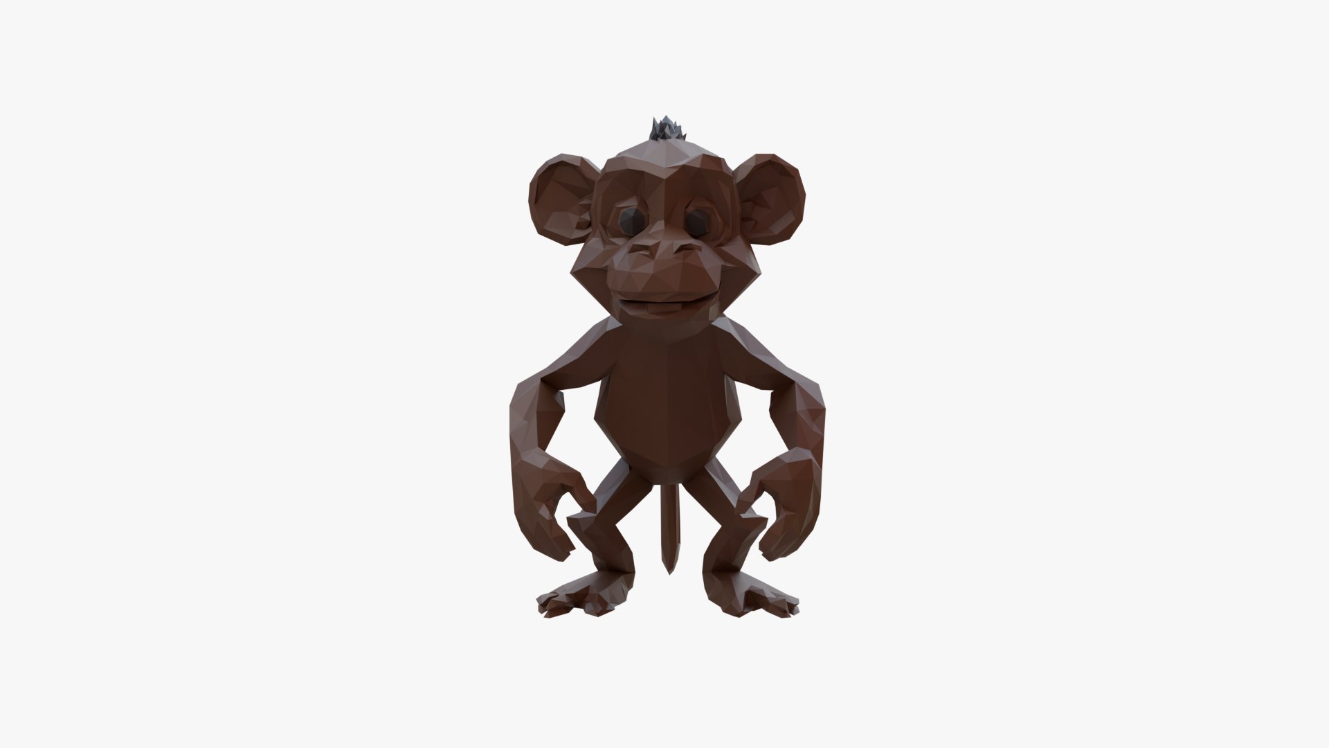 Monkey Low Poly - TurboSquid 2429394
