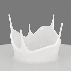 Liquid crown Splash Realflow 3D model