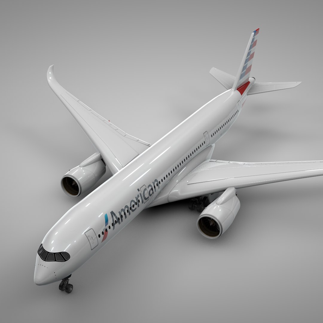 3D airbus a350-900 american airlines - TurboSquid 1428588