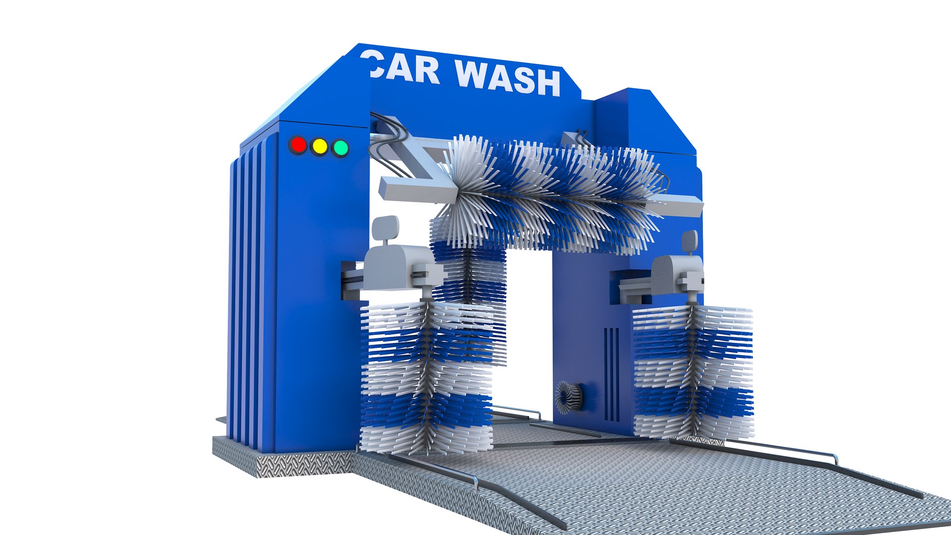 Car Wash Blue model TurboSquid 1907235