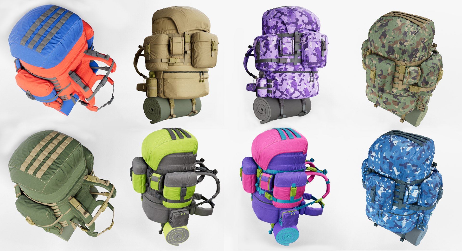 Original Design Tactical Backpack Collection With 57 Texture Options ...