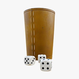 dice with leather cup