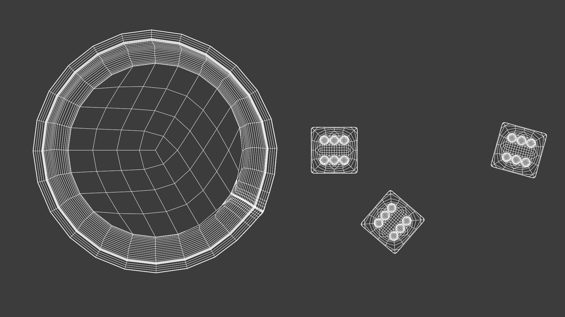 3D dice with leather cup TurboSquid 1727890