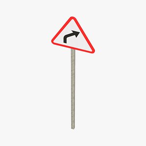 Right Curve Road Sign