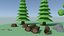 3D trees rocks logs polys