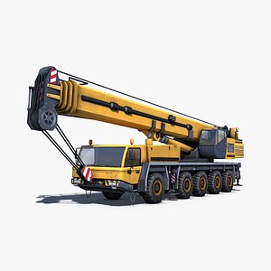 mobile crane industrial 3d c4d