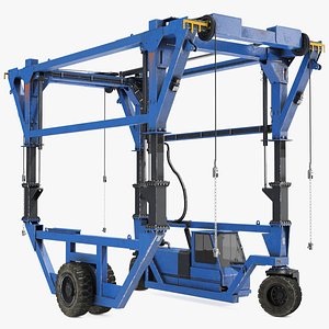 straddle carrier rigged 3D model