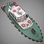Bateau pilote Lowpoly