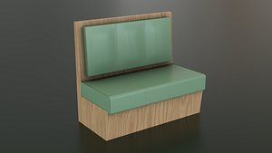 Restaurant Dinner Booth Banquet 3D model