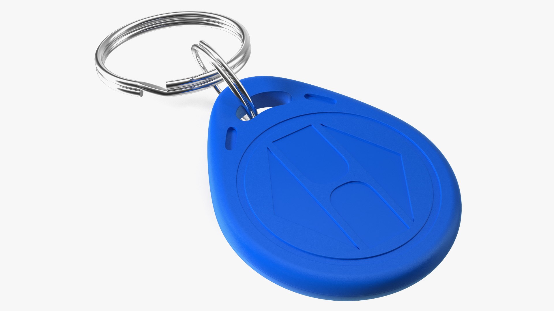 Plastic RFID Key Tag 3D model for industrial visualization, technical presentation, simulation, product rendering, and animation