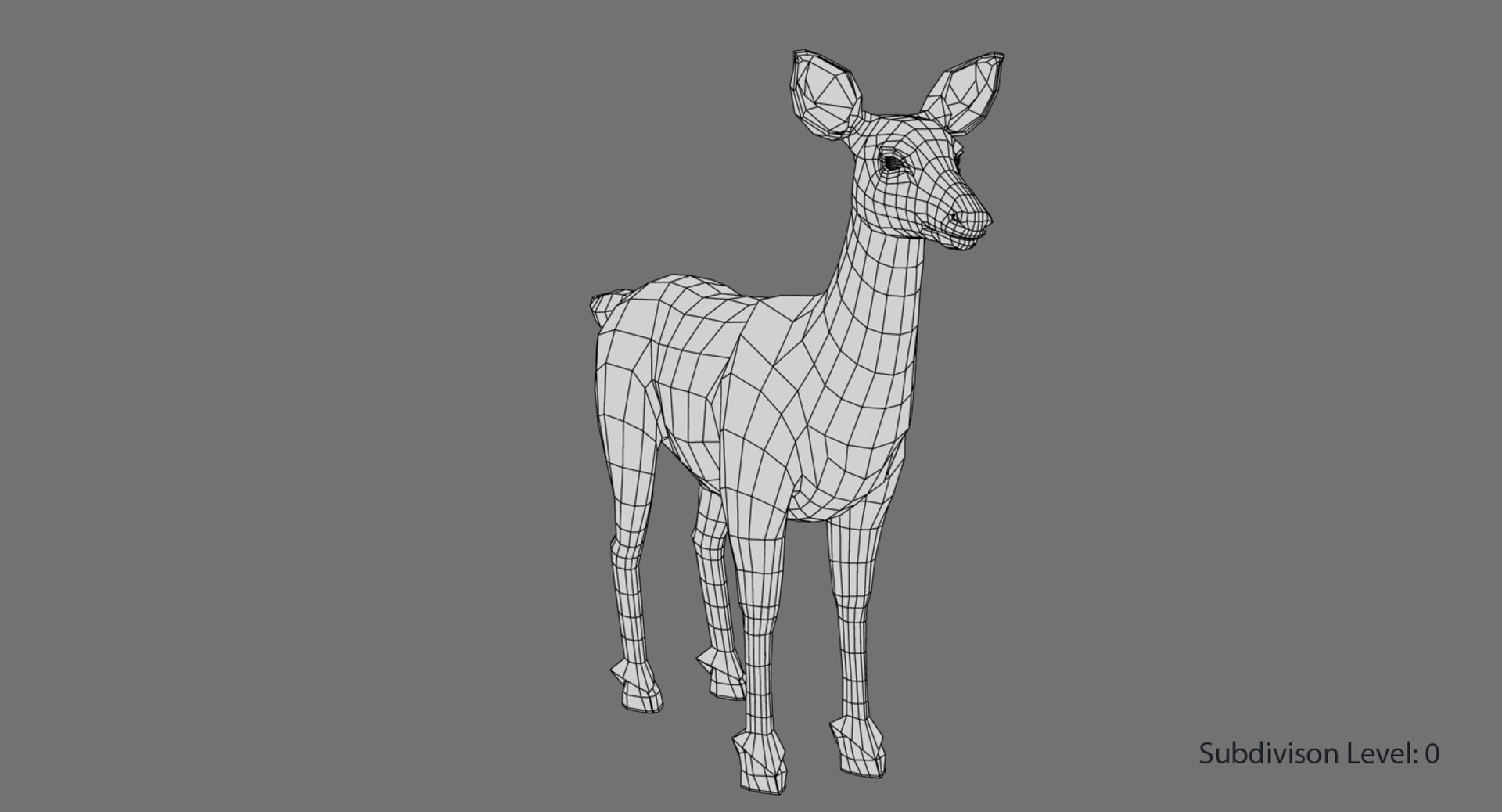 3D Model Deer Doe Animal - TurboSquid 1383113