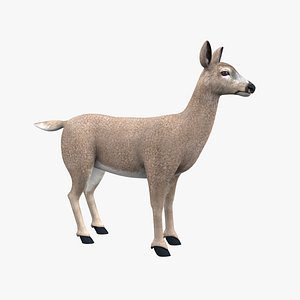 3D model deer doe animal