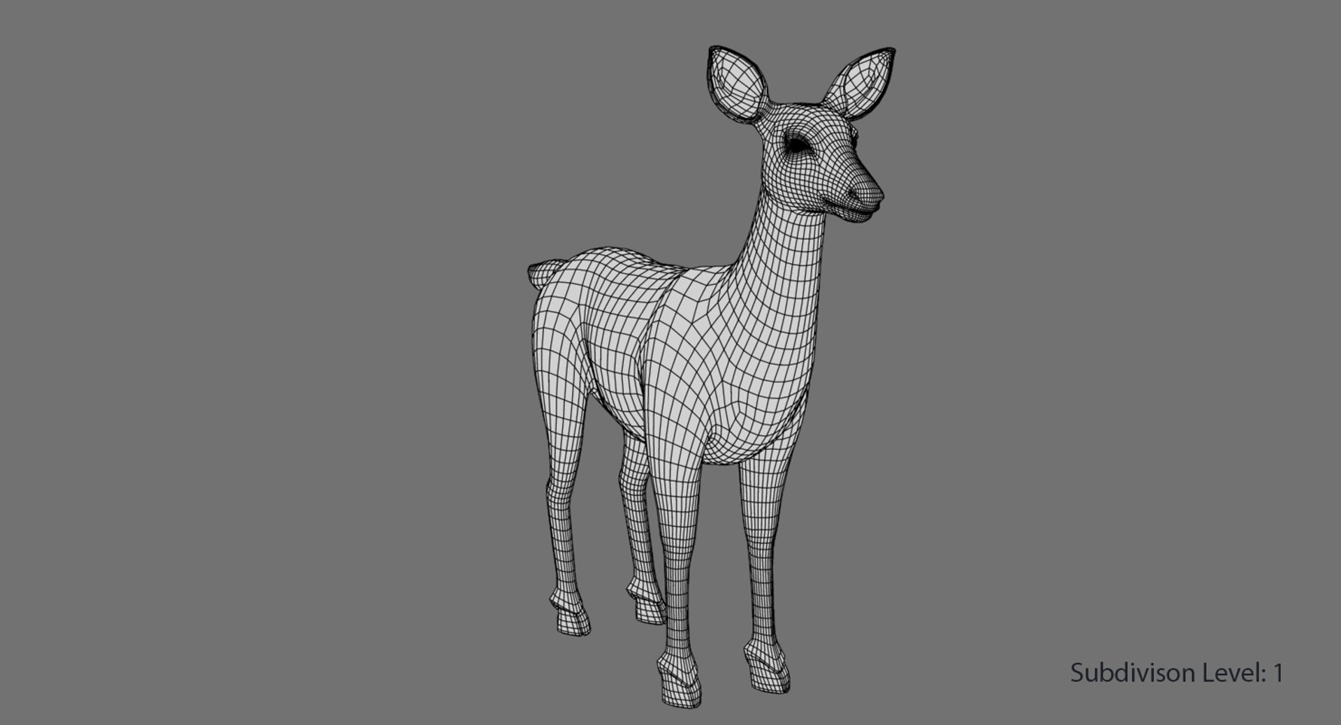 3D Model Deer Doe Animal - TurboSquid 1383113