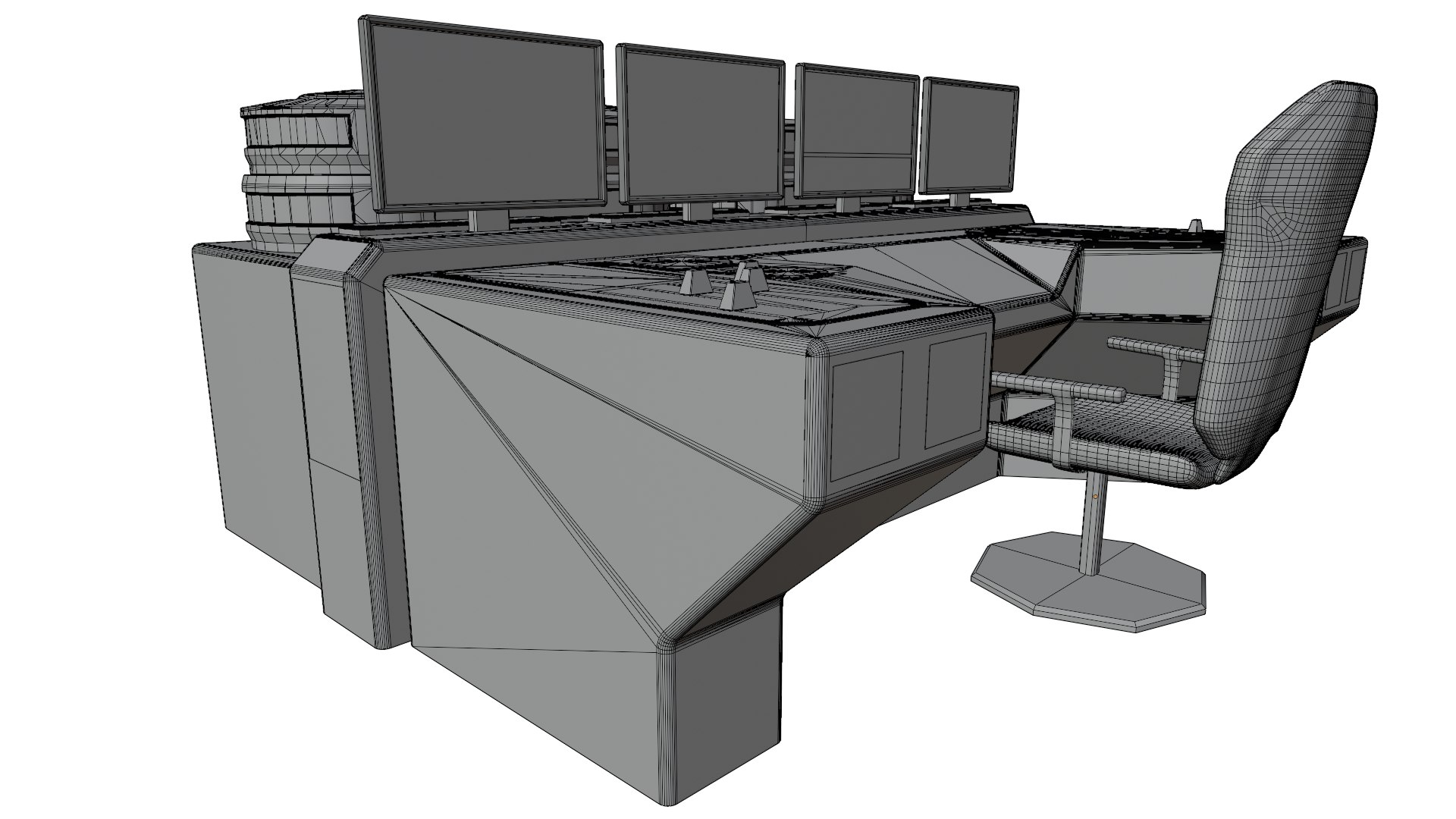 3D Scifi Lab Desk - TurboSquid 2351787