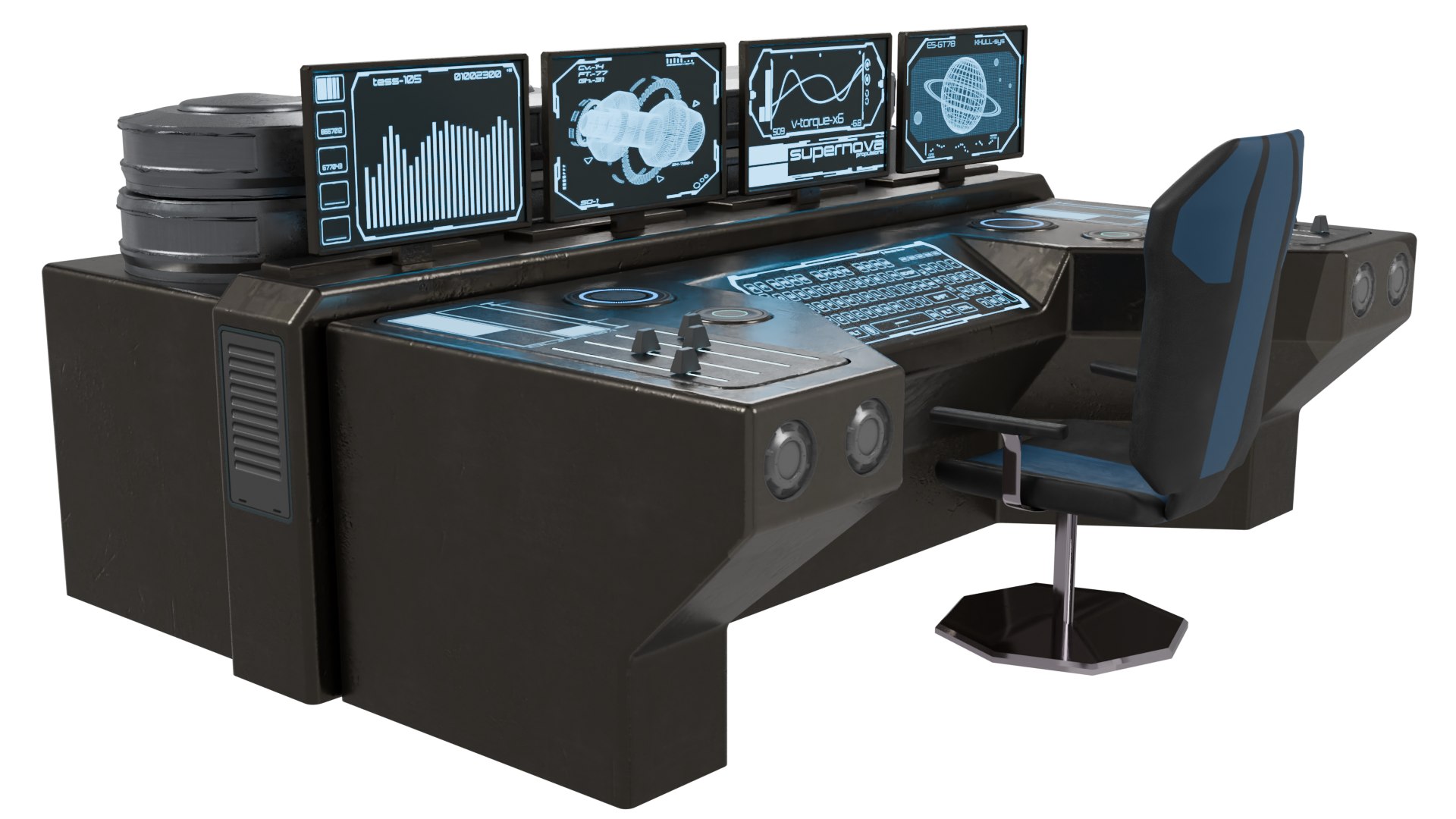 3D Scifi Lab Desk - TurboSquid 2351787