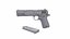 Pistola M1911 PBR de baja poli