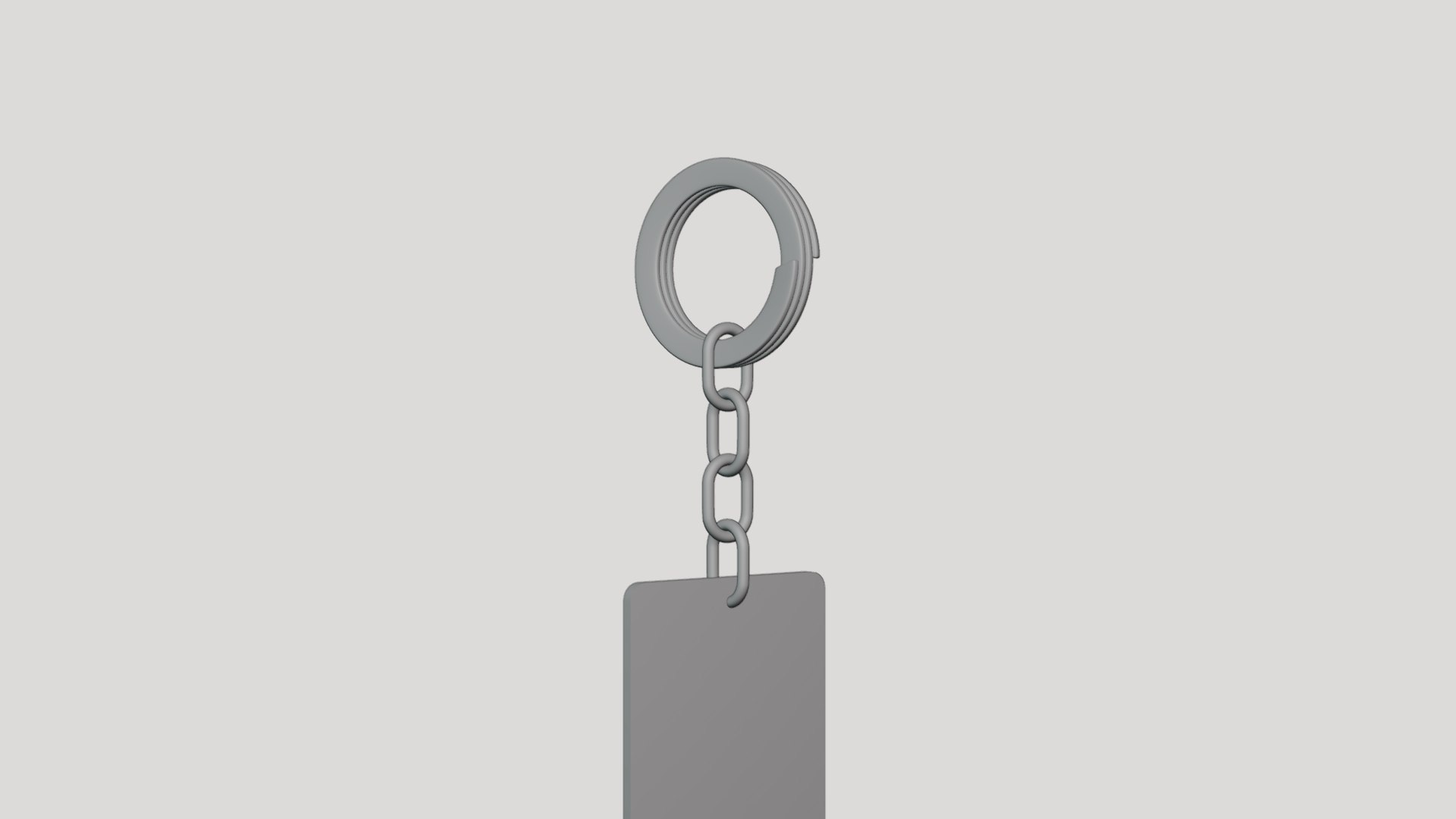 3D Basic Acrylic Keychain - Geometry Only No Textures No Materials ...