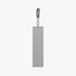 3D Basic Acrylic Keychain - Geometry Only No Textures No Materials model