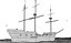 Galleon BattleShip Low-poly 3D model