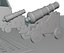 Galleon BattleShip Low-poly 3D model