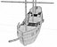 Galleon BattleShip Low-poly 3D model