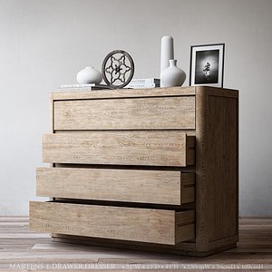 RH MARTENS 4-DRAWER DRESSER