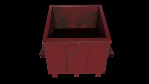 3D Trash Can Game Ready Low Poly 3D Model Low-poly 3D model model