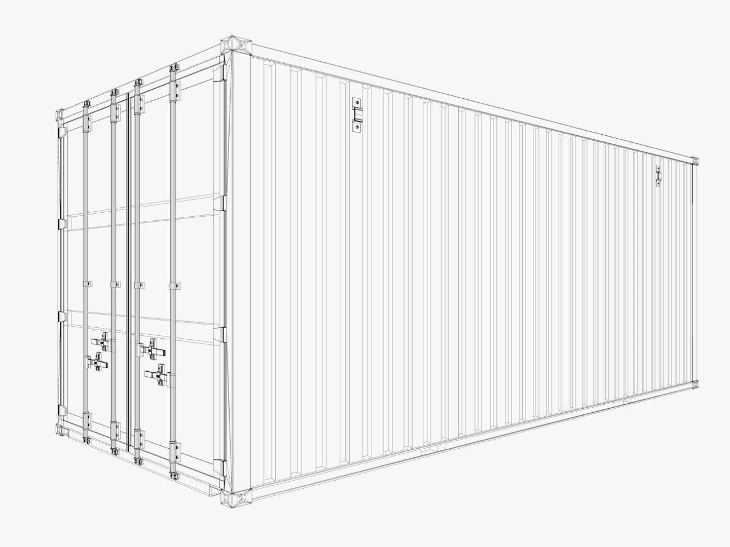 3D Container Shipping Cargo 20ft Model - TurboSquid 2291181