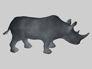 Low Poly Rhino Base Mesh