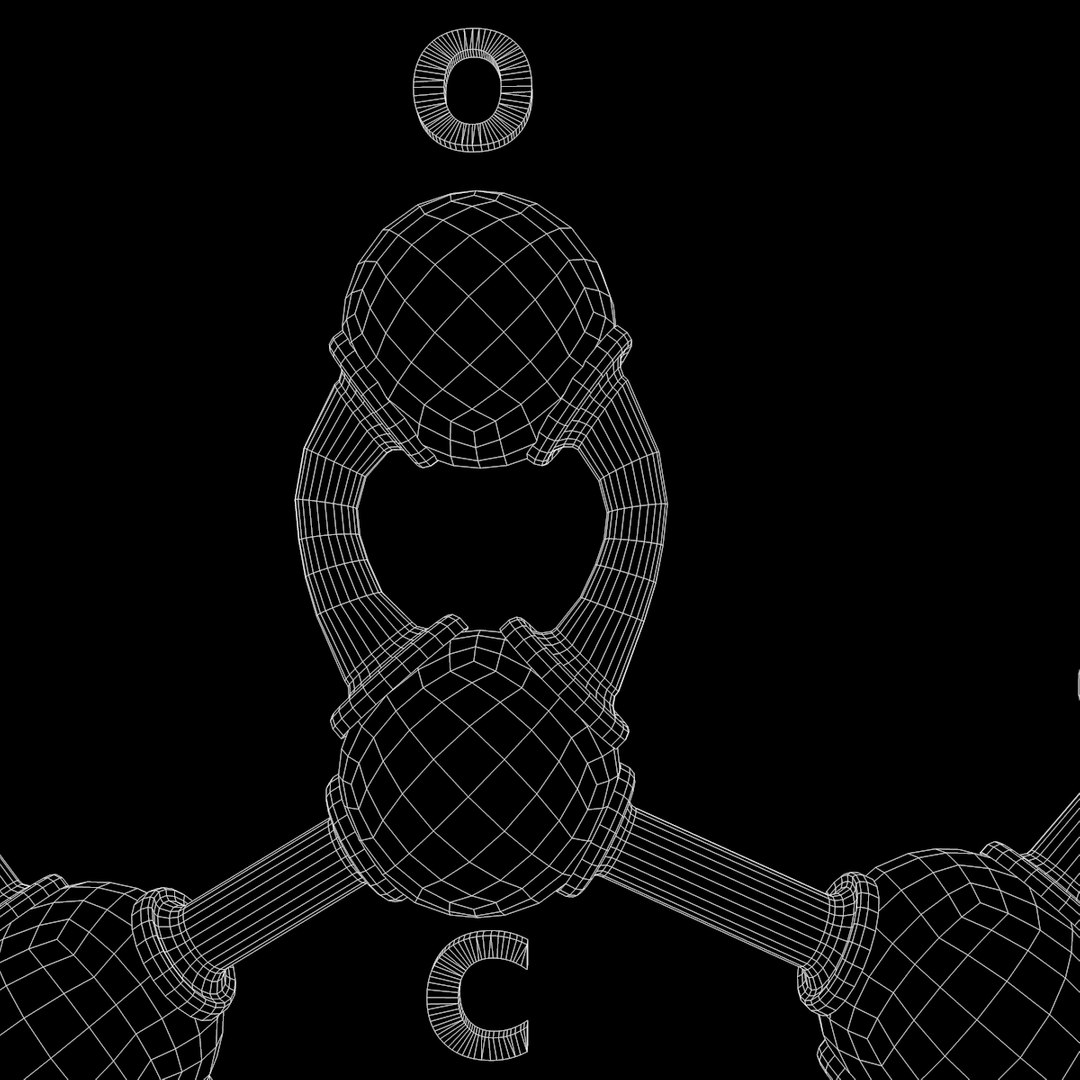 Acetone Molecular Model - TurboSquid 1380744